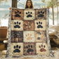 🐾 Coperta Morbida in Flanella a Impronte di Zampa | Calda e Avvolgente ma Leggera 🤗 | Stampa Vivace e Duratura ✨ | 2 Colori e 7 Dimensioni, da 70×100 a 160×220 cm 📏 | Perfetta per Divano, Letto e Viaggi 🛋️