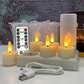 🕯️ Candele LED Ricaricabili Senza Fiamma – Lumini Tealight con Base di Ricarica e Telecomando ✨
