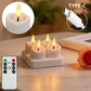 🕯️ Candele LED Ricaricabili Senza Fiamma – Lumini Tealight con Base di Ricarica e Telecomando ✨