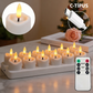 🕯️ Candele LED Ricaricabili Senza Fiamma – Lumini Tealight con Base di Ricarica e Telecomando ✨
