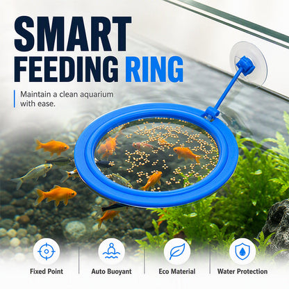 📢📢Compra 1 e Ricevi 1 Gratis!! ⏰Anello di Alimentazione Galleggiante con Ventosa per Acquario