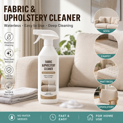 🧼✨Spray Detergente Tessuti Senza Risciacquo – Rimuove Macchie, Asciugatura Rapida, Sicuro – 500 ml