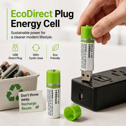 Batterie AA Ricaricabili Tramite USB Portatili