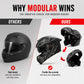Casco Moto Modulare Apribile con Doppia Visiera