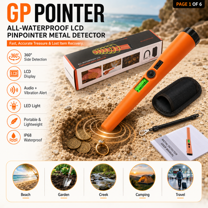 🔎 Metal Detector Portatile ad Alta Sensibilità IP68