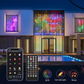 💡 Tenda Luminosa LED Smart con Sincro Musica 🎵 | Disegni, GIF e Testo Personalizzabili via App 📱 | Impermeabile per Casa, Feste e Natale ✨ | Alimentazione USB, 3 Misure 📏
