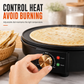 Piastra Elettrica Multifunzione per Colazione, Crêpe e Grill con Termostato Regolabile (220V EU)