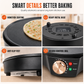 Piastra Elettrica Multifunzione per Colazione, Crêpe e Grill con Termostato Regolabile (220V EU)