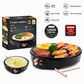 Piastra Elettrica Multifunzione per Colazione, Crêpe e Grill con Termostato Regolabile (220V EU)