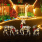 Set di Renne Natalizie Luminose a LED con Fiocco – Famiglia di Renne Decorative per Interno ed Esterno