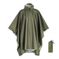 Unisex waterdichte lichtgewicht regenponcho met capuchon