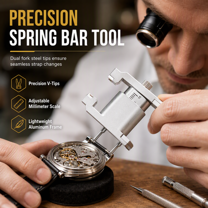🔧⌚ Kit di Riparazione per Orologi: Pinza a V per Anse a Molla, Pinzetta di Precisione e Rimozione Cinturino – Precisione Professionale