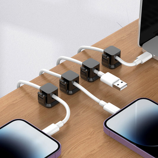 6 Cord Organizers, Adhesive Charger Cable Clips