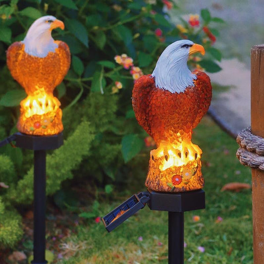 Eagle Figurine Garden Solar Stake Light