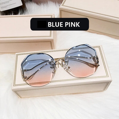 Fashion Vintage UV400 Ladies Oversized Square Sunglasses