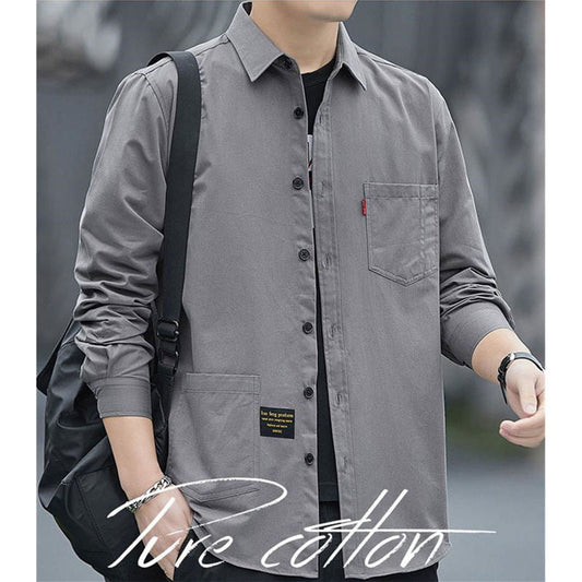 Men's Casual Pure Cotton Long Sleeve Shirt