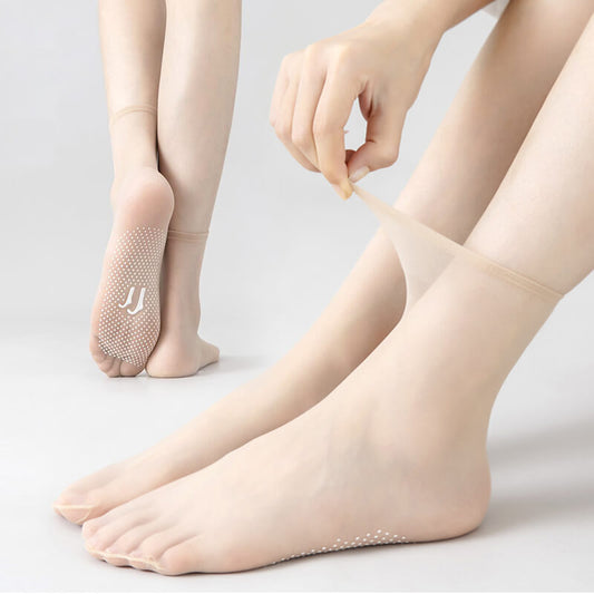 Non-slip Invisible Crystal Silk Socks