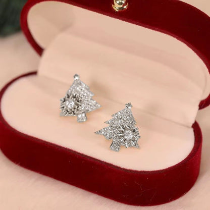 Rotatable Snowflake Tree Earrings