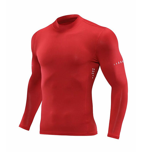 Men's Compression Running Long Sleeve Sweatshirt Athletic Breathable Quick Dry Moisture Wicking Gym Sportswear