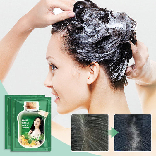 10PCS Plant Bubble Hair Dye Shampoo