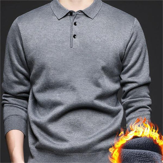 Winter Lapel Padded Thickened Sweater
